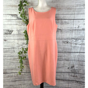 Evan Picone Dress Plus size 18 Coral Ice Straight Sheath Knee Wedding Church